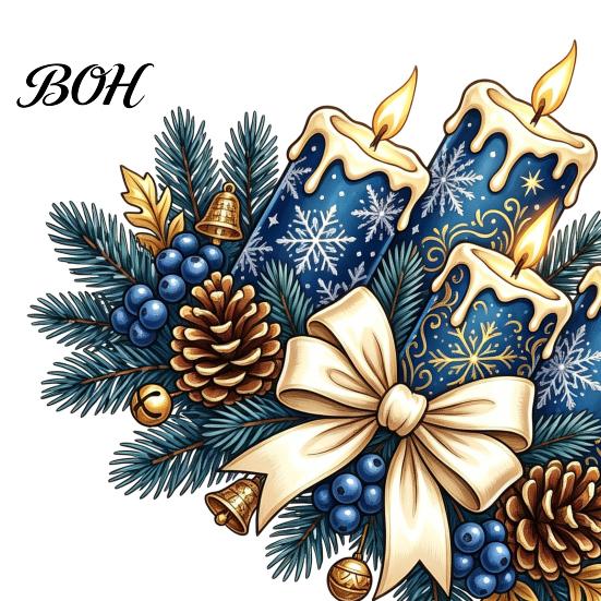 Non Adhesive Window Film Christmas Candle Static Glass Stickers, Removable Cling with Bow Pinecone And Pine Indoor Outdoor Decor Branch Pattern,