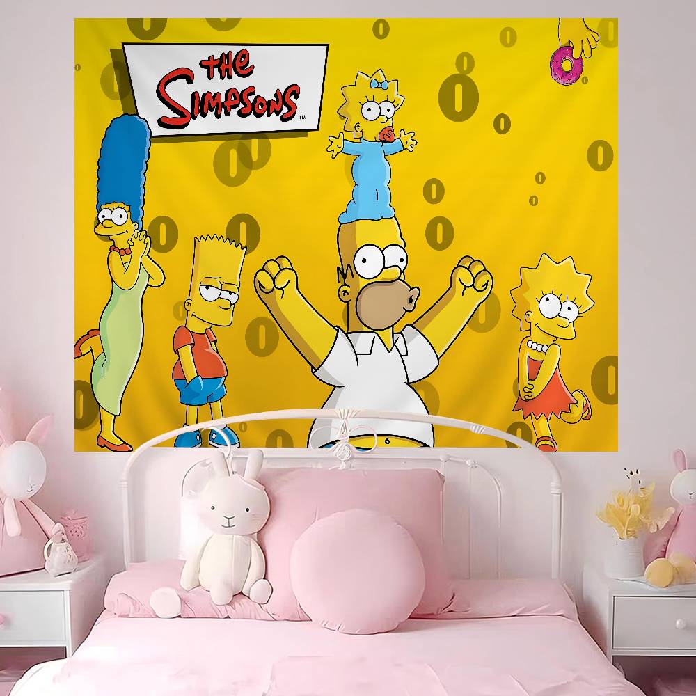 Cartoon The SSimpsons Colorful Tapestry Wall Hanging Bohemian Wall Tapestries Mandala Wall Hanging Sheets
