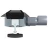 2 in 1 Shower Drain with 360 degrees  Siphon Black 50 cm Stainless Steel 304