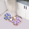 Yousheng Floor Mat with Anti-Slip Bottom Quick-Drying Material 3D Floral Pattern Bathtub Mat Bathroom Kitchen Entryway Decor