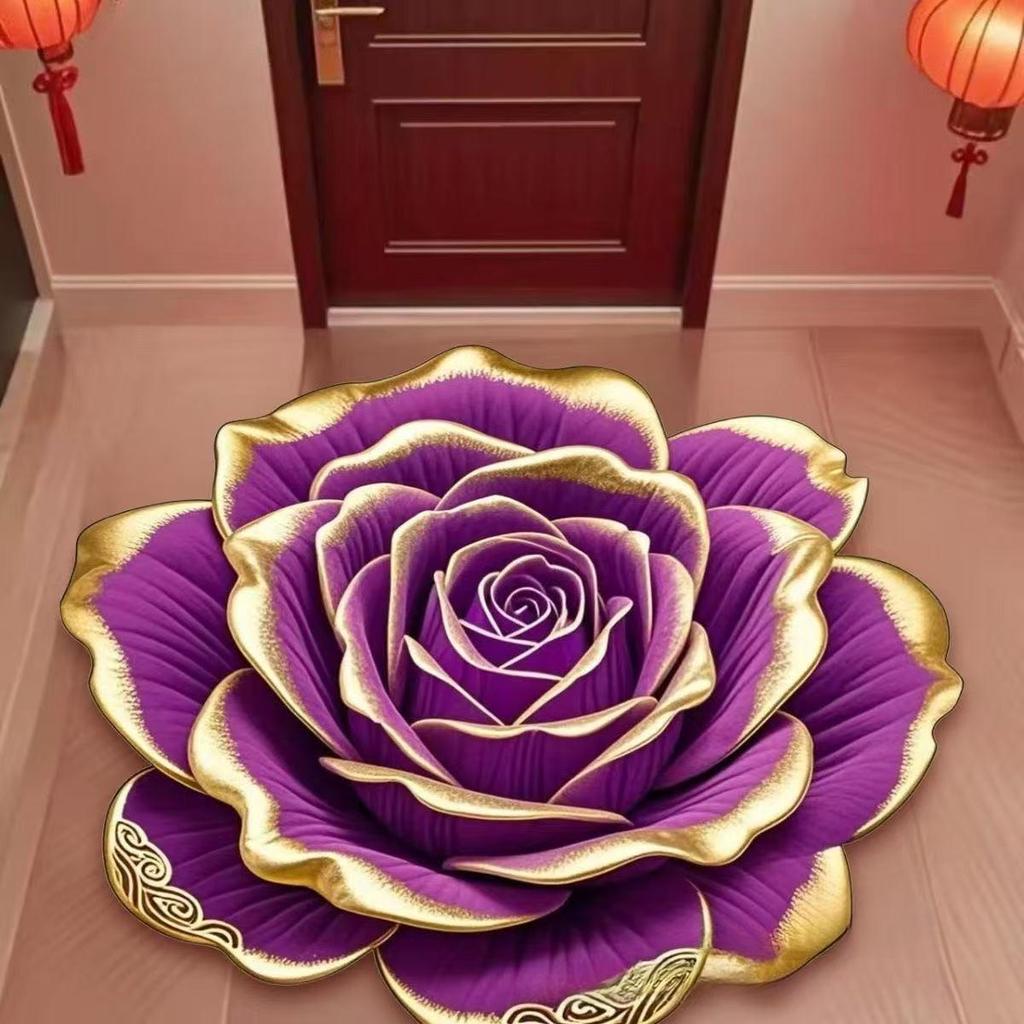 Высококачественный Цветочный Напольный Коврик, Нескользящий и Впитывающий Влагу Коврик для Дивана в Гостиной, Бытовой Коврик для Ванной Комнаты и Кухни