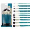 12Pcs ChildrenPaint Brushes for Watercolor Acrylics Oil Rock Painting Nylon Bristle Paint Brush for Rock Canvas Painting
