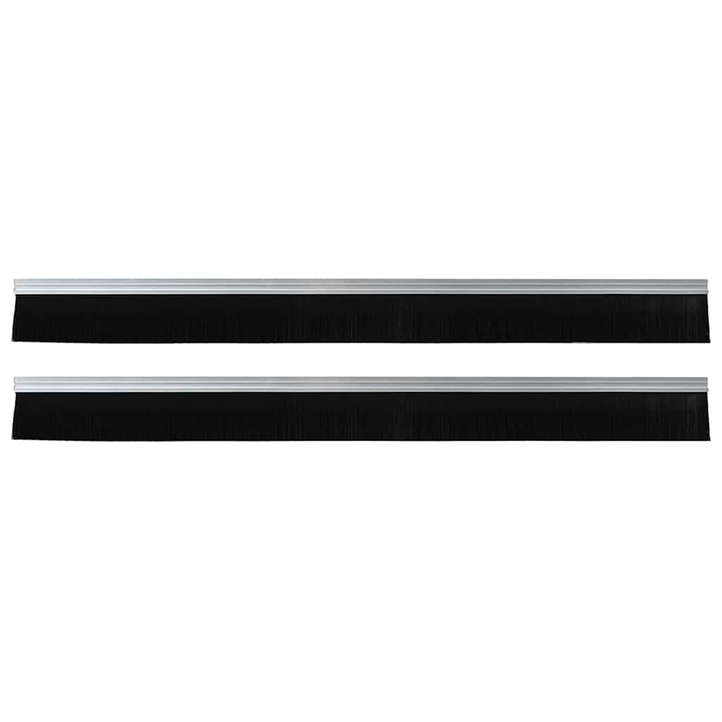Self Adhesive Door Brush Seals 2 pcs Silver 100 cm