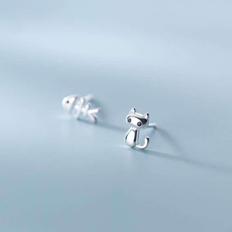 Korean Style S925 Silver Needle Stud Earrings for Women – Minimalist & Personality Design