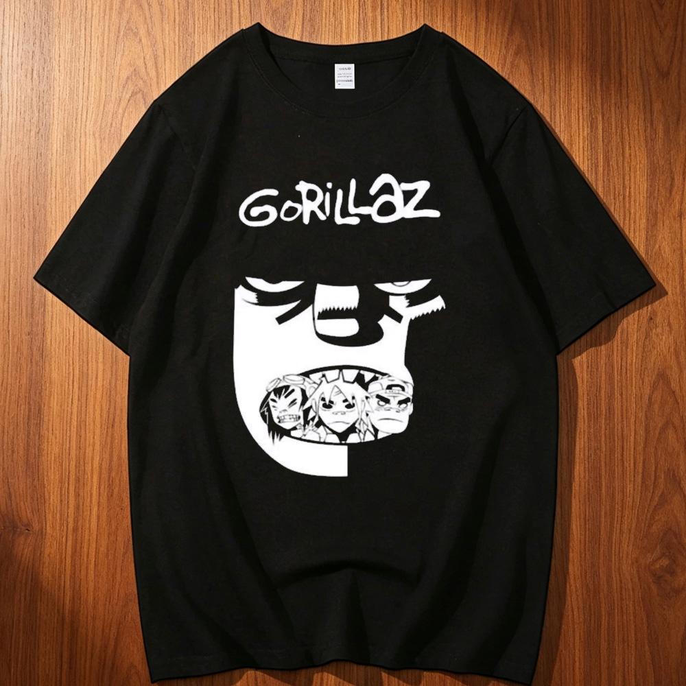 Gorillaz cotton t shirt teen kawaii korean clothes Pop Culture Pastel Gothic top tees Women Yk korean clothes harajuku Graphic