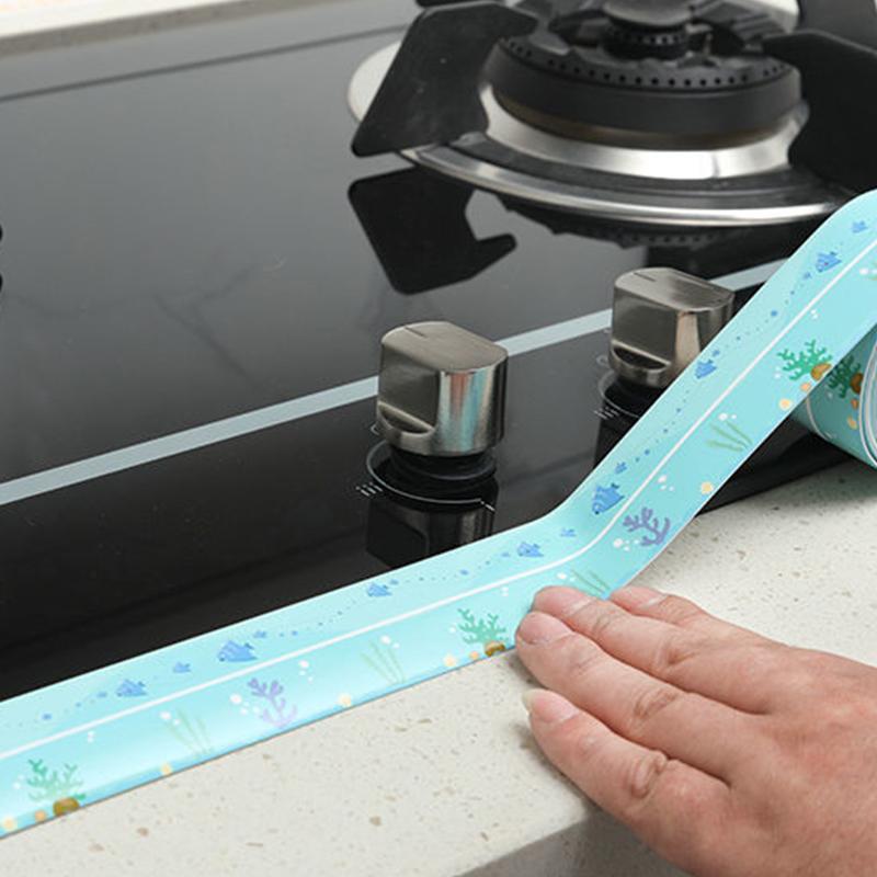 Водонепроницаемая наклейка для кухонной раковины, водонепроницаемая лента для защиты от плесени, ванная комната, столешница, унитаз, самоклеющиеся наклейки на швы