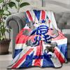 Custom Name Rangers F.C Theme Printed Blanket - Perfect for Couch, Bed, Travel & Outdoor Use | Machine Washable, Cozy & Durable.