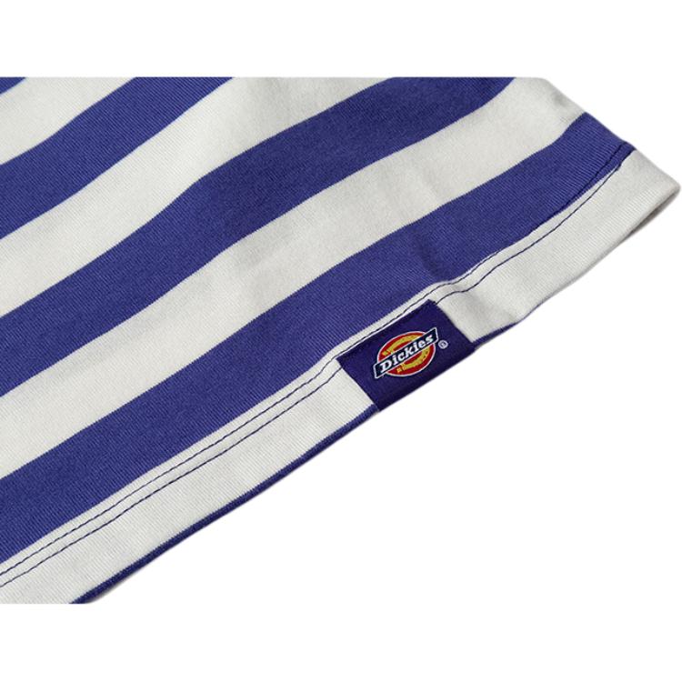 Dickies Женская футболка с коротким рукавом, полосатая, с принтом букв, круглым вырезом, повседневная, женские топы, темно-синий, фиолетовый DK0A87H6K42