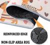 Cartoon Animal Print Dog Print Round Area Rug Cartoon Heart Shape Washable Circular Carpet -Non Slip Circle Rug Carpet Mat for