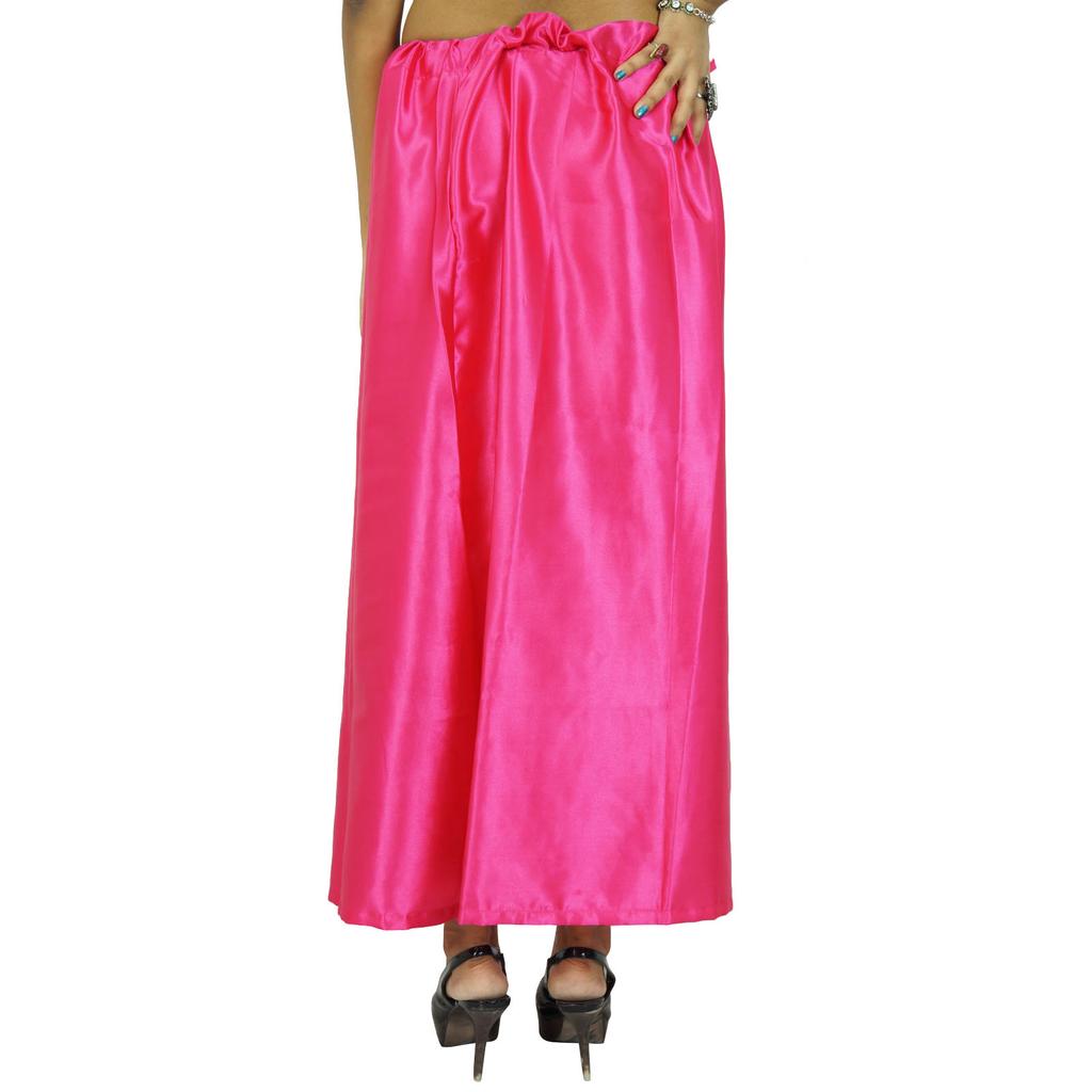 Индийская атласная шелковая юбка из Болливуда, твердая подкладка для женщин сари