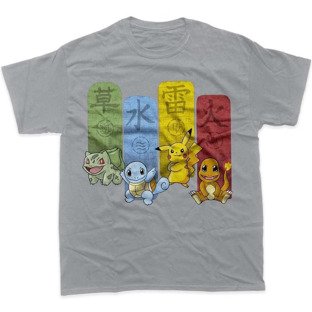 Графическая футболка Pokemon Аниме футболка для коллекционеров Мужская Летняя мода 2026 Оверсайз Уличный Повседневный Y2K Топы Уличная одежда