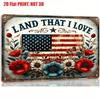 Vintage Patriotic Aluminum Wall Art X Inch Waterproof Durable Metal Plate Painting Indoor Outdoor Home Decor Ornament
