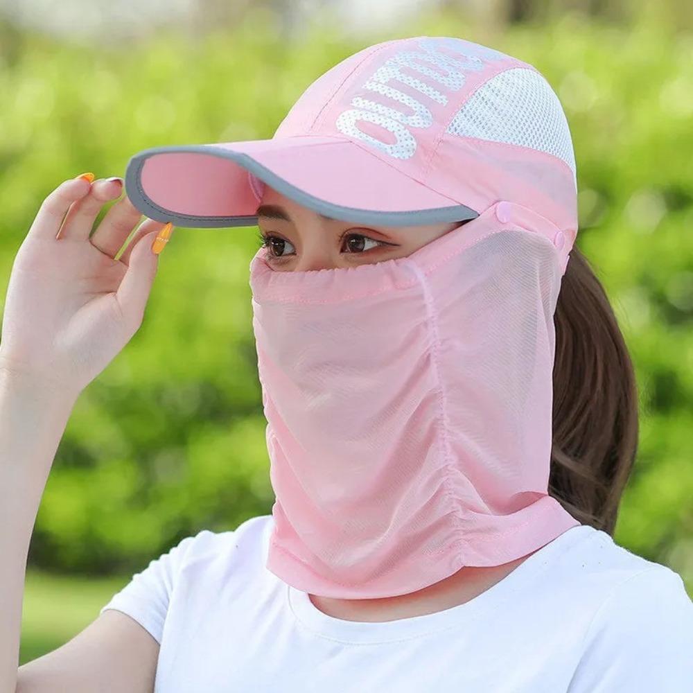 Neck Cover Sun Protection Hat Quick-dry Hat Face Cover Cap Breathable Wide Brim Baseball Cap Women