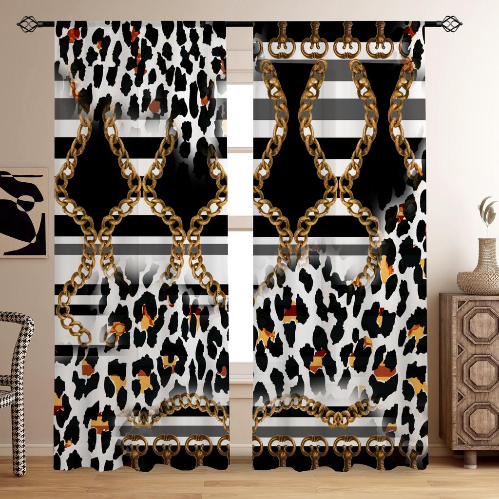 2 шт. Любовь Сердце Леопардовый Зебра Принт Серия Высокой четкости Цифровая печать Штора Домашний декор Гостиная Спальня Карман для штанги