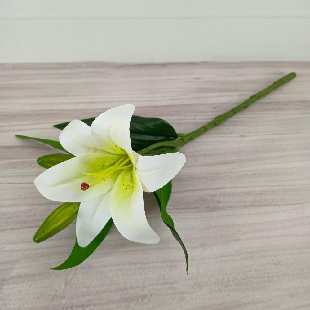 with 1pc Flowers and 2pcs Bud Artificial Lily Flower 36*15cm Fake Flowers  Home Decoration