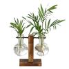 Simple Creative Hydroponic Wood Frame Small Vase Vase Decor Indoor Wooden Shelf Vase
