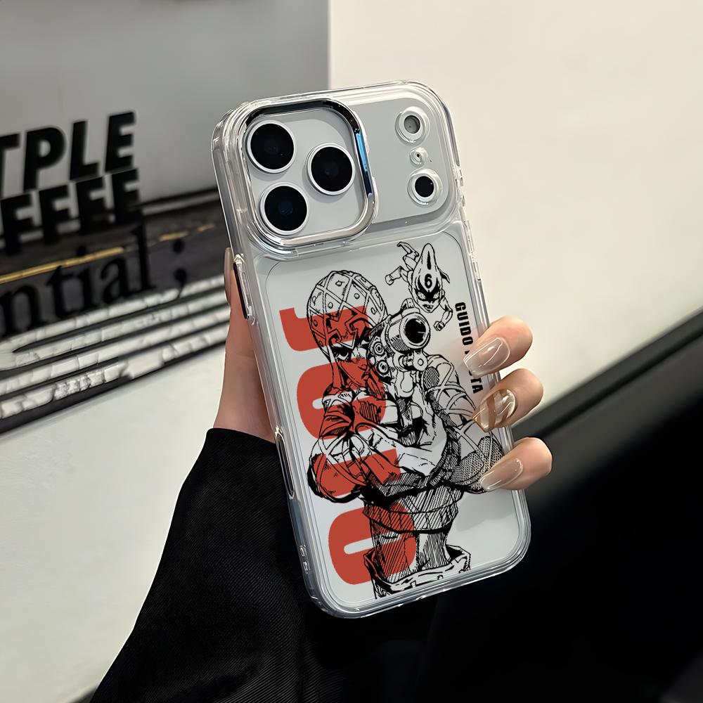 Чехол для телефона JoJo's Bizarre Adventure для Apple iPhone 17 Air 16 16e 15 14 13 12 11 Pro Max X Xs XR 8 Plus Роскошный прозрачный чехол