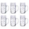 Beer Glass, Beer Mug Set of 6, Diamond - 1 Liter