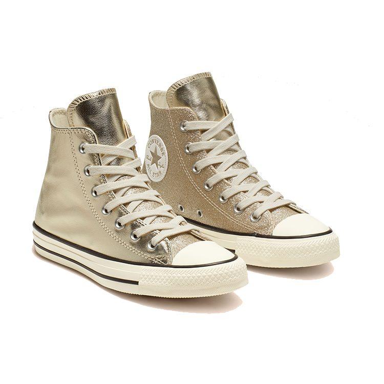 Converse Кеды Chuck Taylor All Star Блестящие Металлические Высокие Золотые Женские 564851C