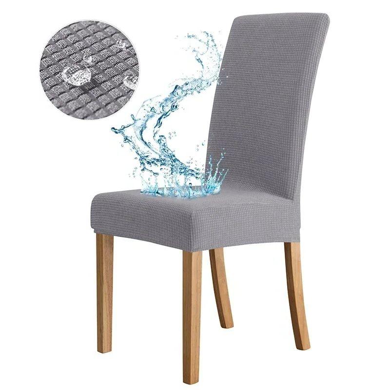 High Back Dining Chair Cover Waterproof Plus Size Adjustable Seat Protector for Kitchen Desk Banquet Home Use