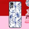 Сине-белый фарфоровый чехол для Xiaomi Redmi Note 14 13 12 11 10 15 Pro Plus Redmi 15 C 10C 12C 13C 14C Мягкая крышка