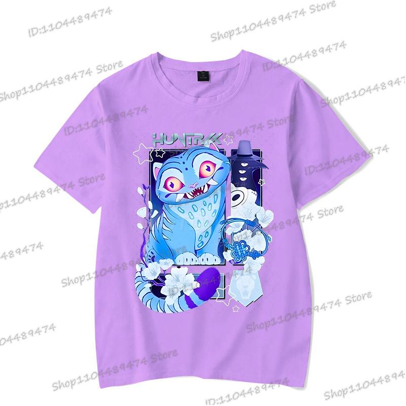 Хип-хоп K-pop Охотники на демонов Женские футболки уличной одежды Повседневные Классические 2025 Лето Футболка с коротким рукавом Мужские Корейские Аниме Футболки