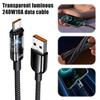 Прозрачный 240 Вт USB C сверхбыстрый кабель для зарядки типа Pro Phone S24 зарядное устройство C шнур 16 для iPhone K3F8