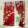 2 шт./Набор Причудливые шторы с рождественским узором, мультяшный дизайн для гостиной, уютной спальни, шикарного офиса, стильной кухни
