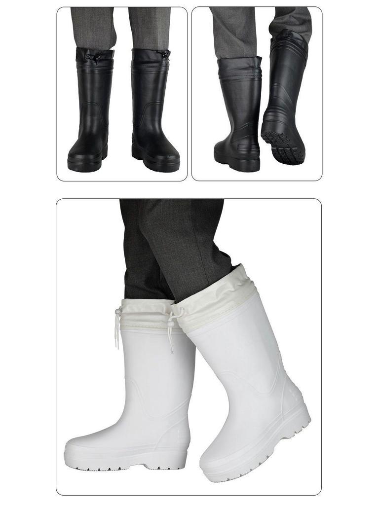 Унисекс Сверхлегкие Хлопковые Резиновые Сапоги ЕВА: Нескользящая, маслостойкая обувь для холодильных складов, рыбной и пищевой промышленности.