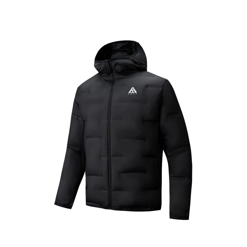 Anta Бесшовная пуховая куртка серии Outdoor, легкая, для поездок на работу, пеших прогулок, водонепроницаемая, ветрозащитная, теплоудерживающая, с капюшоном, 952546907-2