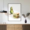 Cucumber Pickle Art Canvas Painting Whimsical Funny Poster Pickle Watercolor Print Wall Art Picture for Kitchen Home Decoration