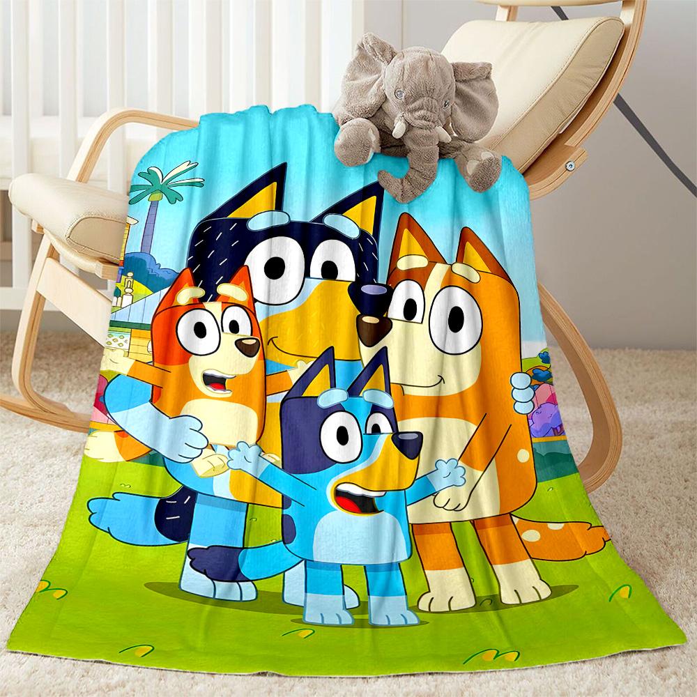 Bluey's Colorful Friends Blanket Warmthful Decor Great for Couch Livingroom Seaside for All Occasions Digital Print Gifts For Family Or Friends