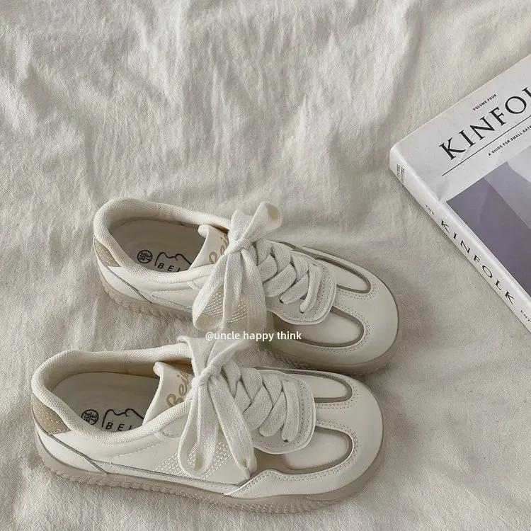 Женские розовые кроссовки Dexun — Niche Design, универсальная повседневная спортивная обувь, весна и осень 2024 г., белый цвет Forrest Gump.