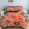 Halloween King Queen Duvet Cover Cartoon Funny Bat Pumpkin Ghost Bedding Collection For Kids Boys Horror 23Pcs Polyester Quilt Cover