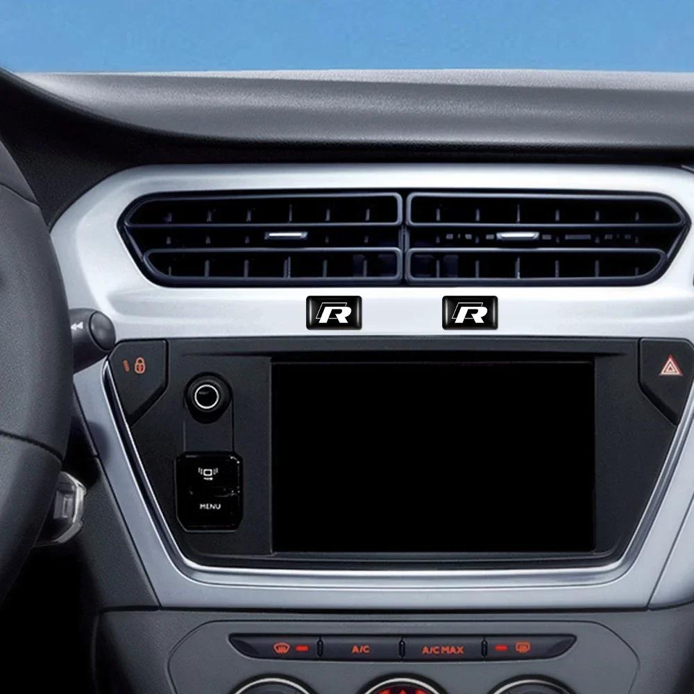 hijk1 ·10pcs logo Drip glue Badge Emblem sticker car accessories decoration For Volkswagen VW Golf 4 6 7 GTI Tiguan Passat B5 B6 Caddy