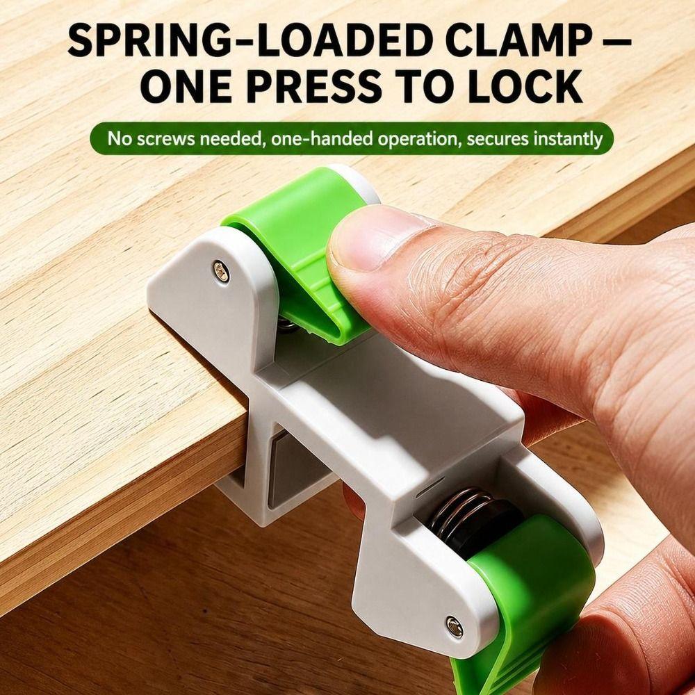 One-Touch Press Cabinet Trim Clamp Hands-Free Woodworking Clamp Wardrobe Cabinet