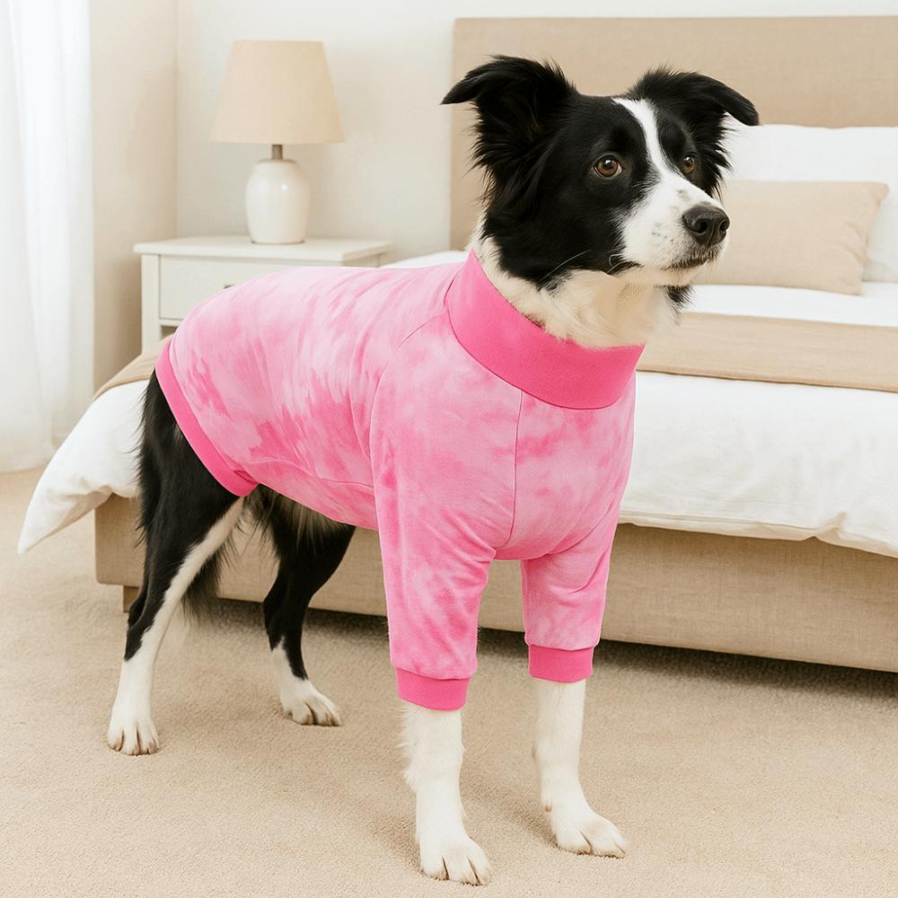 Pet Base Shirt Elastic Dog Recovery Suit Warm Tie Dye Pet Spay Suit Comfortable Dog Soothing Clothes Pet Supplies