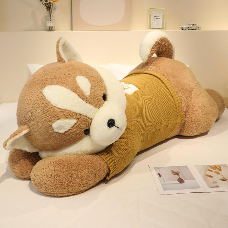 Large Soft Sweater Party Dog Husky Big Doll Plush Toy Big Dog Doll Girl Rag Doll
