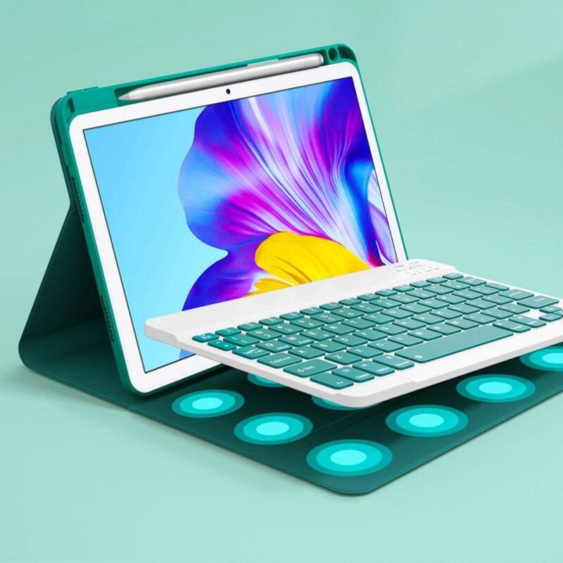 Чехол со светодиодной клавиатурой для Huawei Matepad 11 10,4 Pro 10,8 M6, чехол с гнездом для карандаша для Xiaomi Mipad 5 Pro, чехол из искусственной кожи
