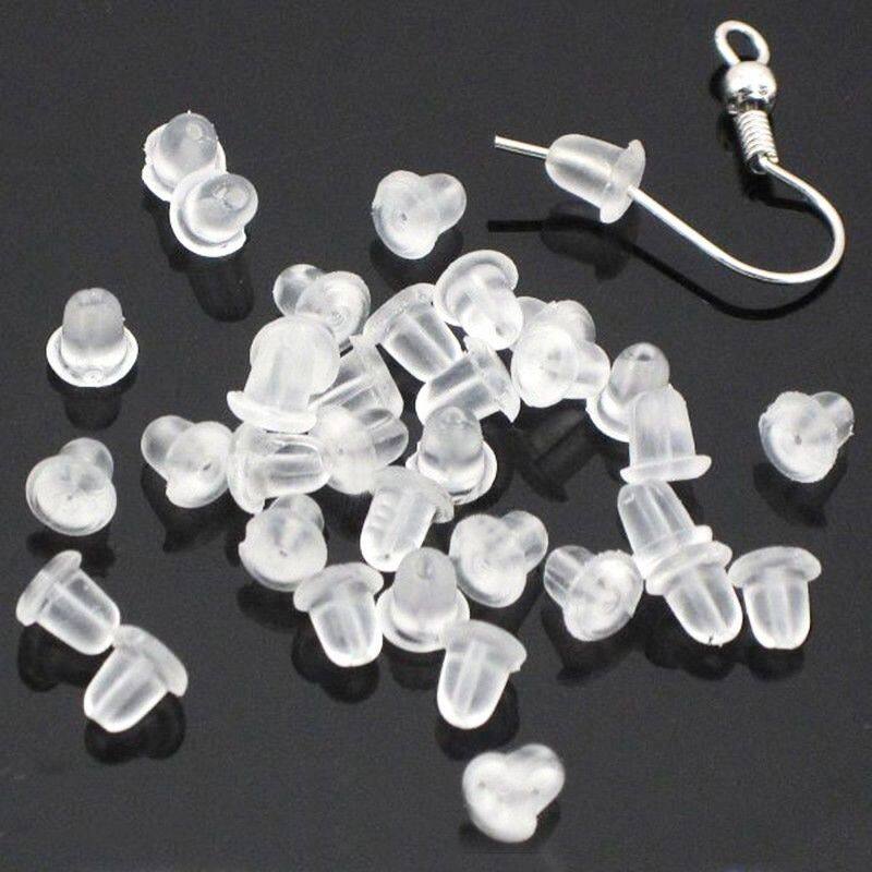 Soft Rubber 4x4mm Earring Back Stopper For Stud Earrings DIY Jewelry Making Earring Findings Accessories