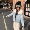 New lamb wool big fur collar women's short fashion sense celebrity temperament small winter down cotton-padded coat