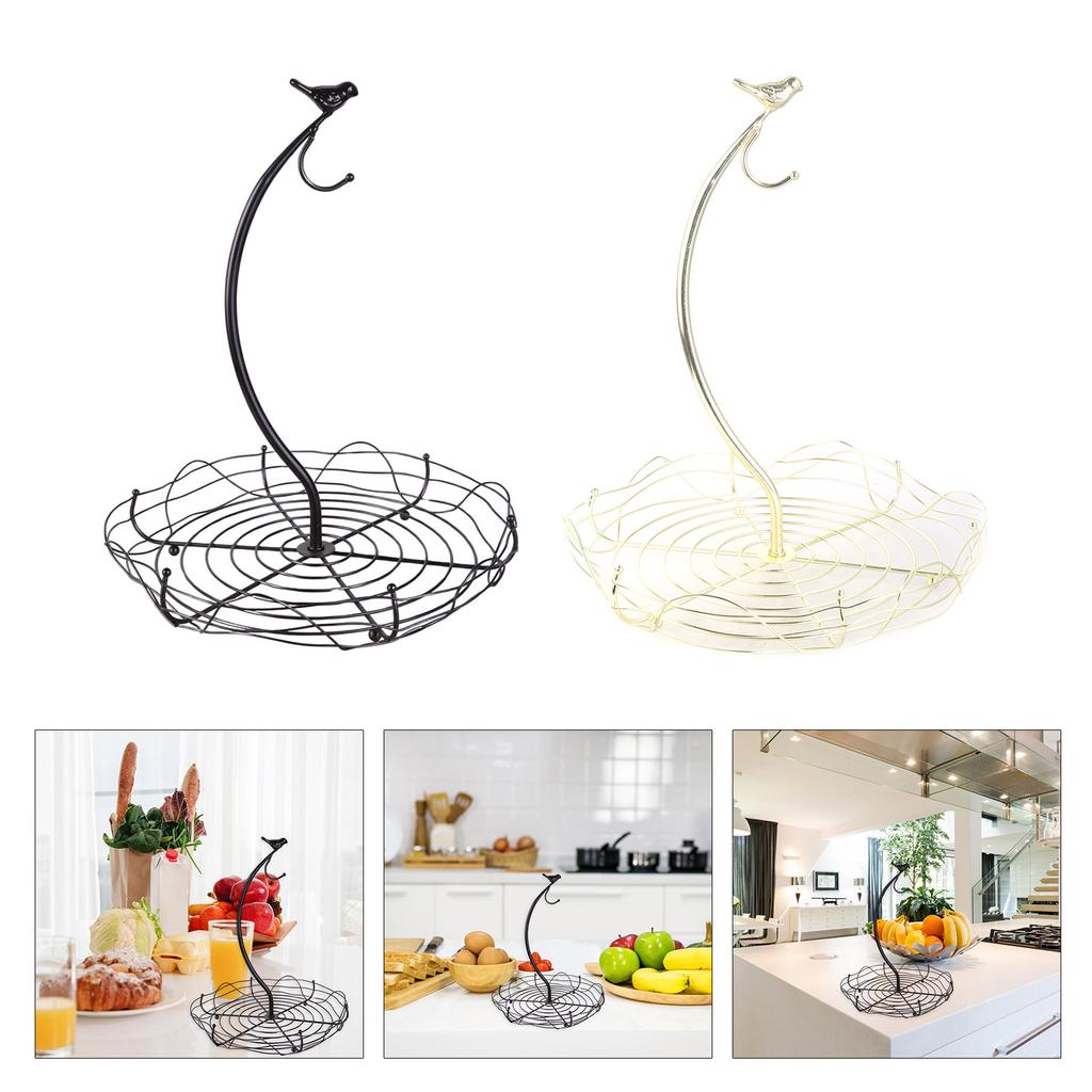 Современная настольная фруктовница-корзина, декоративные металлические органайзеры для фруктов для кухни и столовой