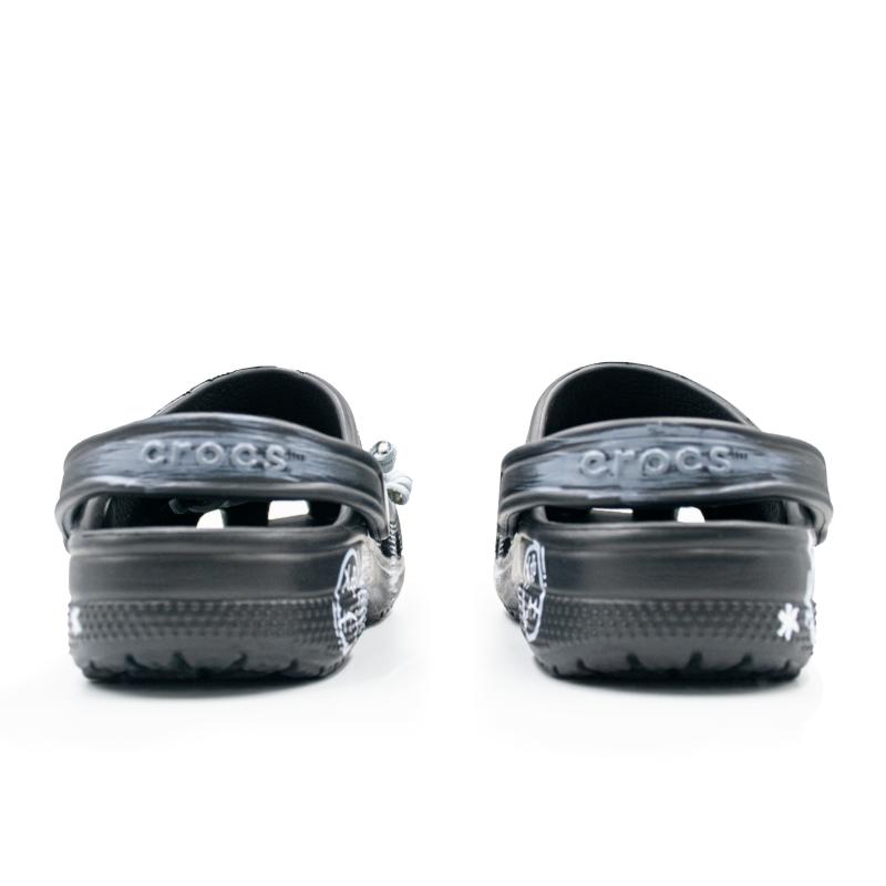 Crocs Классические клоги Graffiti Party EVA Индивидуальность Уличные Перфорированные Туфли Унисекс Черные