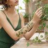 Temporary Tattoo Stickers Fake Vine Tattoos, Waterproof Leaf Stickers, Green Plant Removable Face Tattoos Ivy Body Art for Women Girls, Boho Festival