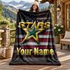Фланелевое одеяло Dallas Stars с индивидуальным именем, персонализированное, мягкое, теплое, плюшевое покрывало, индивидуальный подарок для семьи, друзей