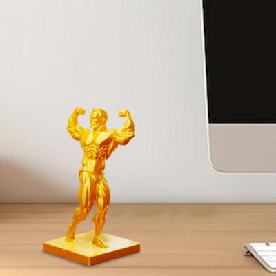 3D-печатная фигурка мускулистого мужчины Yousheng, забавная золотая фигурка бодибилдера, коллекционная мускулистая мужская настольная скульптура для фитнеса