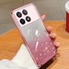 KEYSION Роскошный чехол-бампер с покрытием и блестками для Xiaomi POCO F6 Pro, прозрачный, мягкий ТПУ, противоударная задняя крышка для POCO F6 Pro