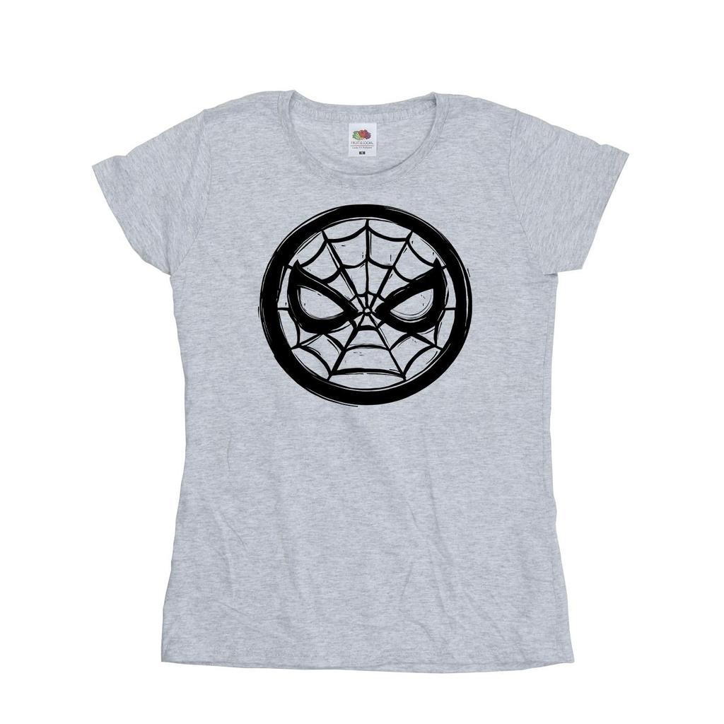 Marvel Женская/дамская хлопковая футболка с логотипом Человека-паука на груди