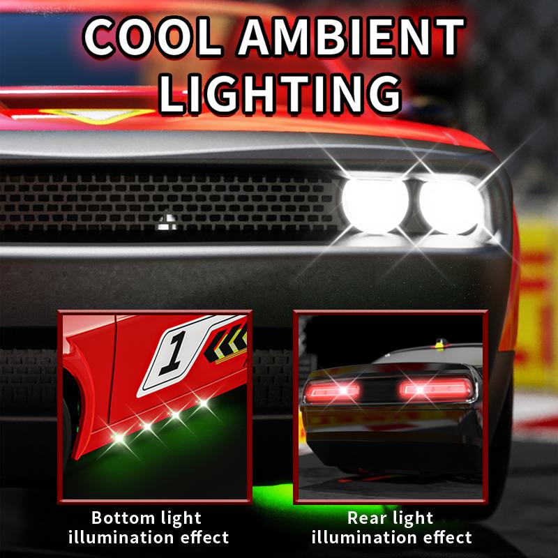 1/20 Полномасштабная радиоуправляемая машина Соревновательная 2,4G 4WD 15 км/ч со светом Пульт дистанционного управления Дрифт-гоночный автомобиль Игрушки для детей Подарки на день рождения