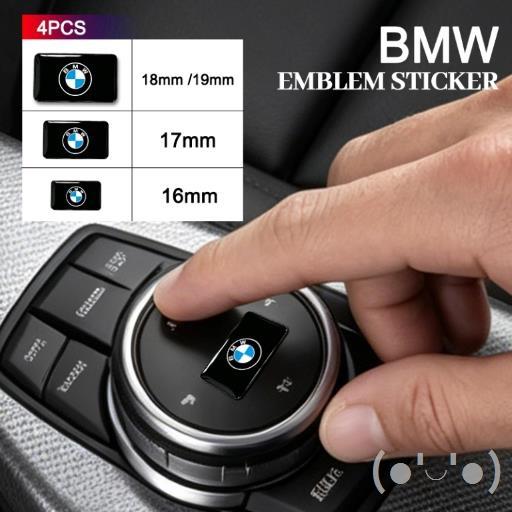 MUSE5 Car Steering Wheel Hub Stickers For All BMW E46 E39 E38 E90 E60 E36 F30 X1 X3 X5 M Logo Center Emblem Badge Sticker DIY Sticker
